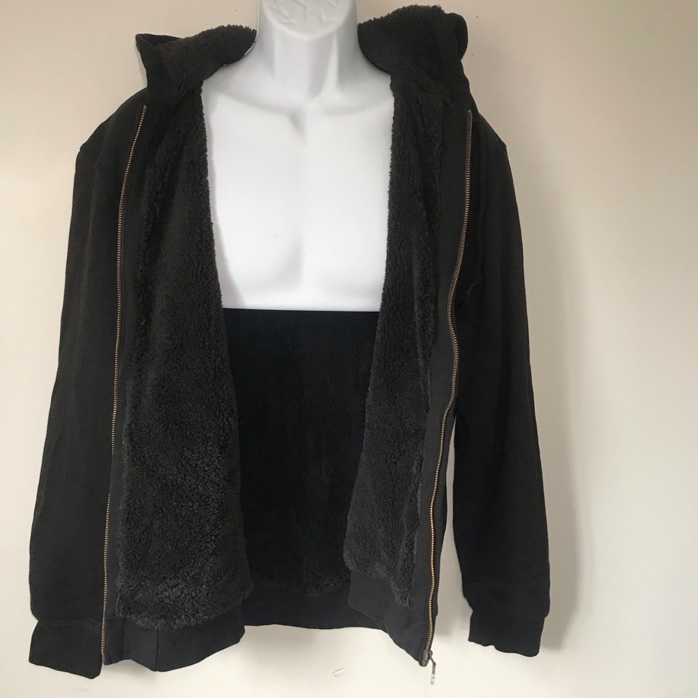 BC Clothing Men's Black Quilted Plush Lined Hoodie - Picture 8 of 16